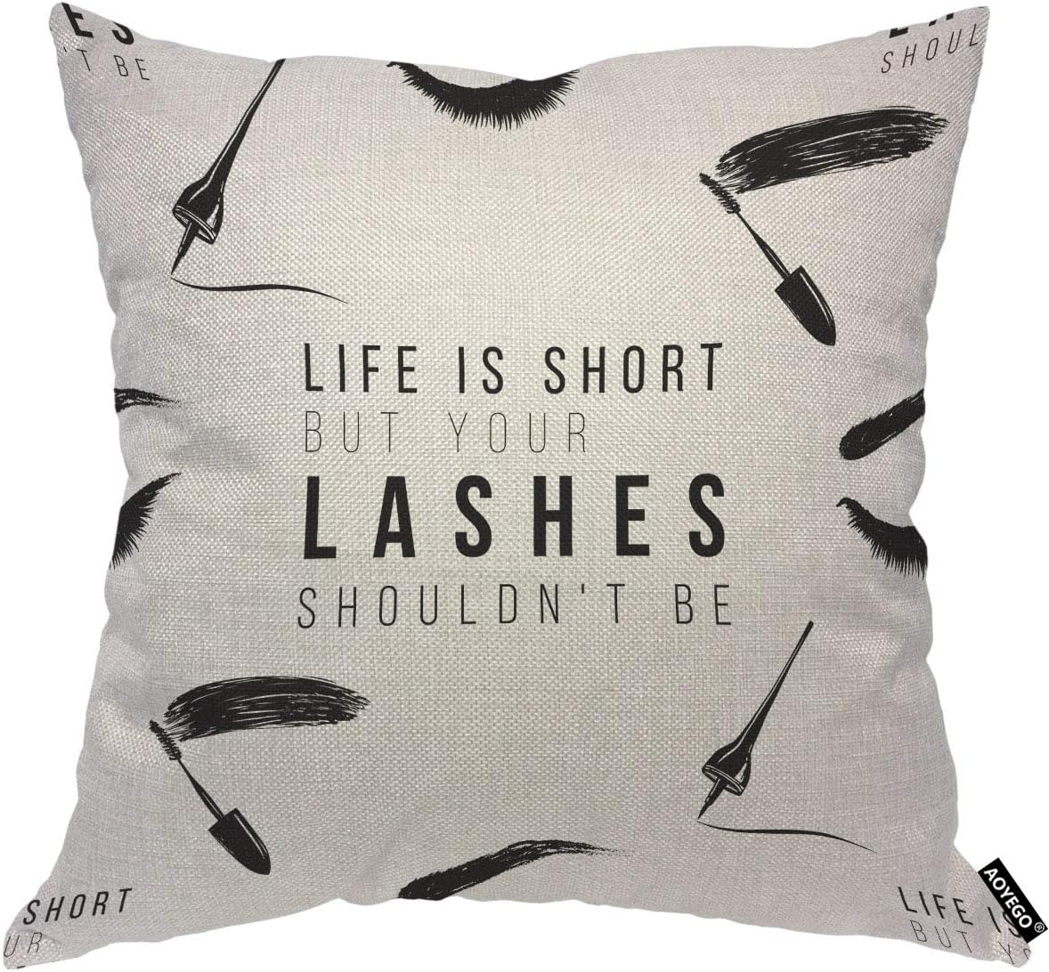 Beauty Makeup Quotes Funny - Funda de almohada con cita divertida