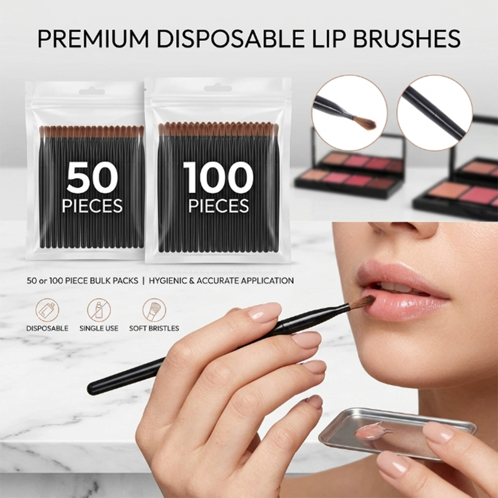 Beauty Makeup Lipstick - Juego de pinceles desechables para labios,
