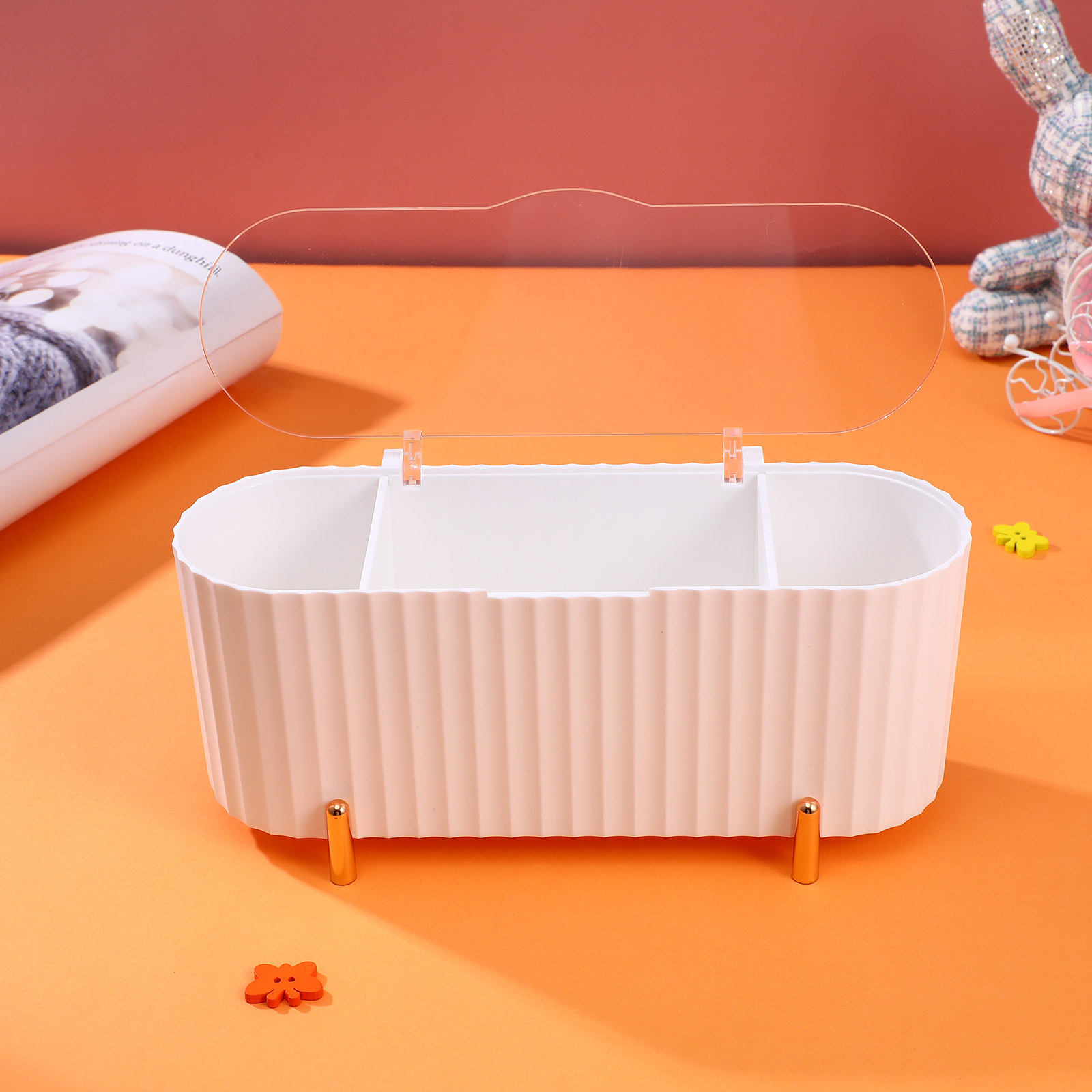 Beauty Makeup Box - 2 unidades de caja de almacenamiento