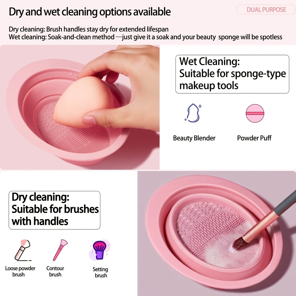 Tazón Plegable de Silicona par - Cosmetic Sponge reseña y precio
