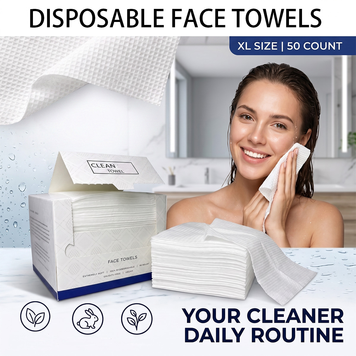 Paquete de 50 Toallitas Facial - Beauty Makeup Box reseña y precio