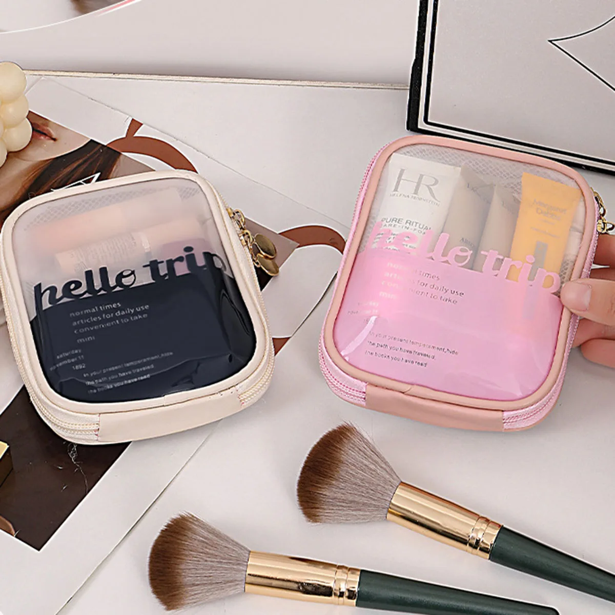 Bolsa de Maquillaje Transparen - Beauty Makeup Lipstick reseña y precio