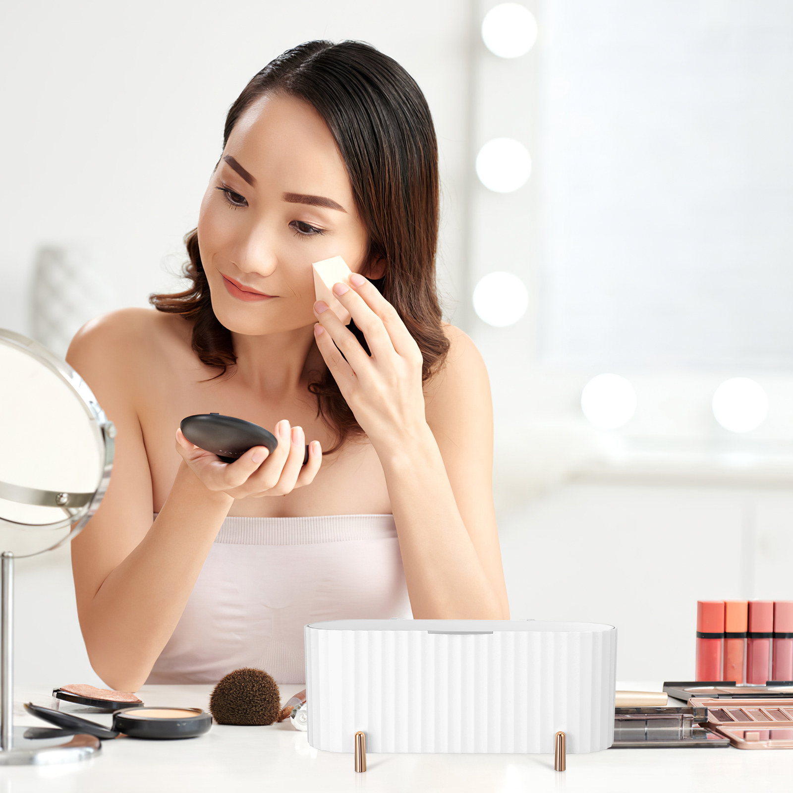 2 unidades de caja de almacena - Beauty Makeup Box reseña y precio